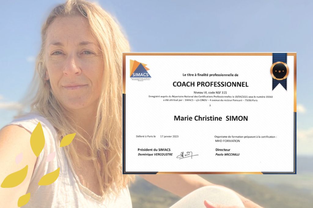 Marie Simon, coach de vie certifiée en ligne et en présentiel à Cannes